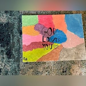 God loves you ♥️ painting, handmade by me!🫶🏻